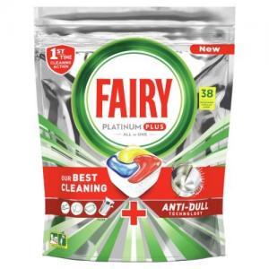Automatinių indaplovių kapsulės FAIRY Platinum plus LEMON, 38 vnt.
