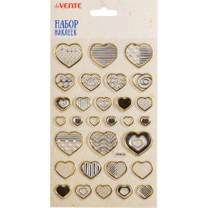 Lipdukai deVENTE, Gold-silver Hearts 12x19cm
