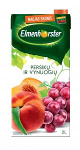 Gaivusis sulčių gėrimas ELMENHORSTER, persikų ir vynuogių, be konservantų, 20%, 2l
