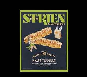 Sūrio sausainiai VAN STRIEN Straws, su Ementalio sūriu, 90 g