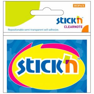 *Plastikiniai žymekliai Stick´N 21142, skaidrūs, ovalo formos, 2 spalvų po 30vnt. Blisteryje