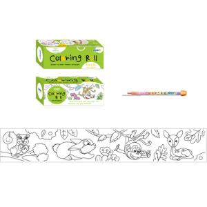 Lipni spalvinimo knygelė Stick´N, rulone, Animals