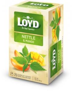 Žolelių ir vaisų arbata LOYD, dilgėlių ir mangų skonio, 20 x 1.5g
