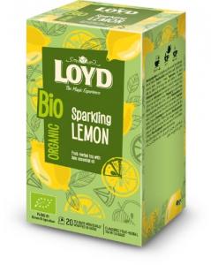 Ekologiška žolelių arbata LOYD Sparkling lemon, 20 x 2g