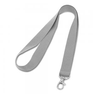 Kaklajuostė vardinei kortelei LARIAT, su karabinu, 20x960mm, pilkos spalvos