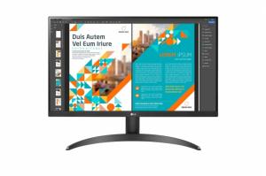 Monitorius LG 24QP500-B 24inch, IPS, QHD, 2560x1440 pikselių, 16:9, 5 ms, 300 cd/m2, juodas, ausinių išvestis, 75 Hz, HDMI prievadų kiekis 2