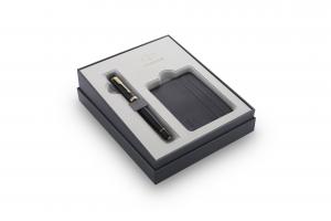 Rinkinys PARKER Urban Black GT, plunksnakotis ir kortelės laikiklis