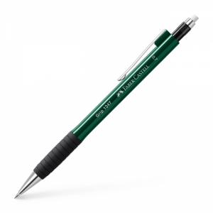 Automatinis pieštukas Faber-Castell Grip 1347, 0,7mm, metalic žalios spalvos
