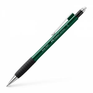 Automatinis pieštukas Faber-Castell Grip 1347, 0.7mm, metalic žalios spalvos