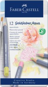 Akvareliniai pieštukai Faber-Castell Goldfaber Aqua Creative Studio, 12 pastelinių spalvų