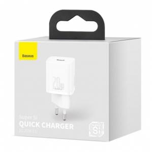 Įkroviklis Baseus CCSUP-B02 Super Si 1C USB-C 20W Quick Charge 3.0, Power Delivery, baltas