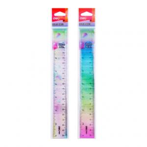 Liniuotė DELI H653, 20cm, įvairių spalvų