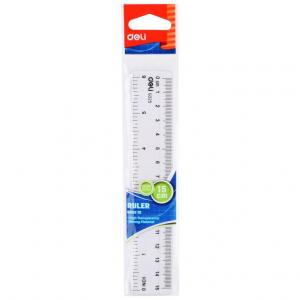 *Liniuotė DELI G02512, 15cm, skaidri