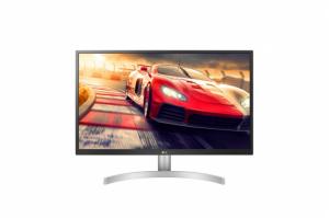 Monitorius LG 27UL500-W 27 inch, IPS, Anti glare, 3H, 4K, 3840 x 2160 pixels, 16:9, 5 ms, 300 cd/m2, Sidabrinis