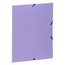 Aplankas su guma Viquel Chemise, A4, plastikinis, violetinės spalvos