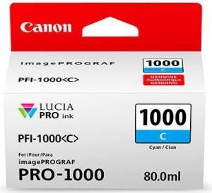 Canon PFI-1000C (0547C001), Mėlyna kasetė rašaliniams spausdintuvams, 5025 psl.