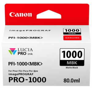 Canon PFI-1000MBK (0545C001), Juoda kasetė rašaliniams spausdintuvams, 5490 psl.