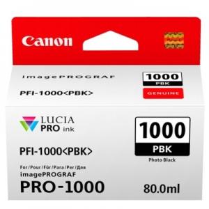 Canon PFI-1000PBK (0546C001) Originalus Foto, Juoda kasetė rašaliniams spausdintuvams, 2055 psl.