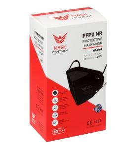 Respiratorius PROSYSTEM FFP2, juodas, 10 vnt