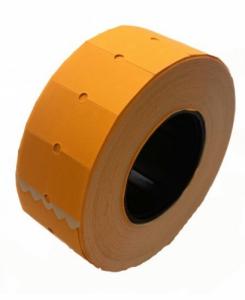 Kainų etiketės 21.5x12mm , oranžinės, stačiakampės 5 vnt./pak.