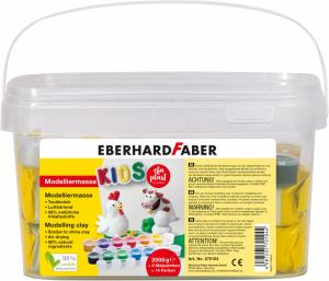 Modelinas EberhardFaber, Kids, 2kg, baltos spalvos, + 14 spalvų