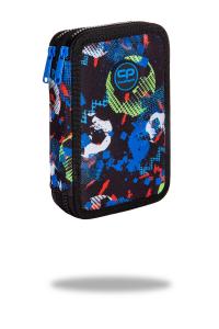 Forminis dviejų skyrių penalas su priedais CoolPack Football blue