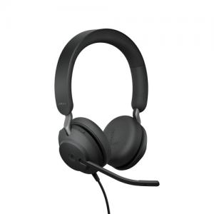 Jabra Evolve2 40 MS Teams Stereo Laidinės ausinės, USB-A, Juoda