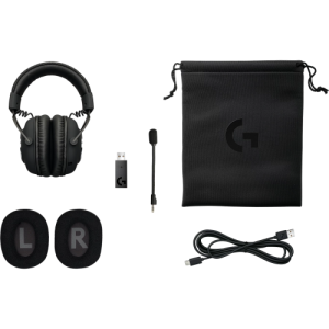 Logitech G PRO X LightSpeed Belaidės žaidimų ausinės, Juoda