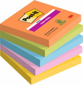 Lipnūs lapeliai užrašams 3M Post-it®, 76mmx76mm, 5 vnt. po 90 lapelių