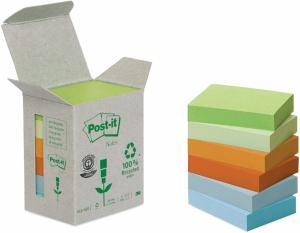 Lipnūs lapeliai 3M Post-it® Recycling Assorted 38mmx51mm 6vnt. po 100 lapelių