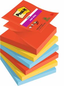 Lipnūs lapeliai Z 3M Post-it® Super Sticky Playful 76mmx76mm 6vnt/pak 90L