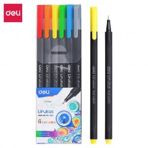 Spalvoti rašikliai DELI 6 spalvų