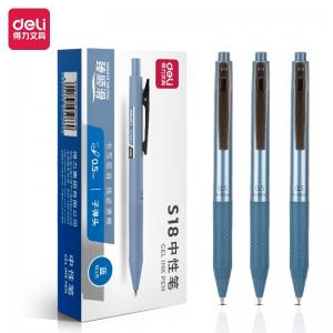 Gelinis rašiklis Deli S18 0.5 mm mėlynos spalvos