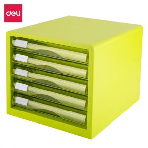 Stalčių komplektas DELI 5 stalčiai, uždari, žalias