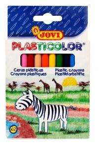 Vaškinės kreidelės JOVI Plasticolor, 12 spalvų