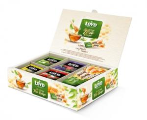 Arbatų ir medaus rinkinys LOYD, 4 rūšys po 10vok. arbatos ir 10 medaus maišelių, 50vnt