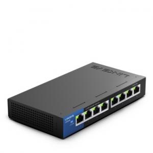 Tinklo šakotuvas Linksys Switch LGS108 Unmanaged,Desktop,1Gbps (RJ-45),8 ports, external power supply