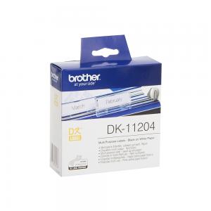 *Etiketės Brother QL DK11204 17x54mm 400 vnt QL universalios
