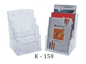 Bukletų laikiklis K-158, A4, pastatomas/pakabinamas, 3 skyrių