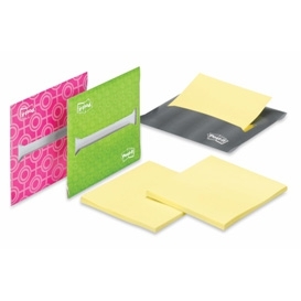 *Lipnūs lapeliai Post-it Z-Notes dėkle, 76 x76 mm, nešiojamam kompiuteriui, 3 vnt.