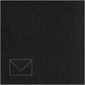 Dekoratyvinis vokas Paper Poetry C7, 110x75mm, 100g, juodos spalvos, 1vnt