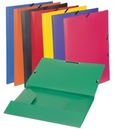 Aplankas dokumentams Viquel Chemise A4, su gumelėmis, plastikinis, juodos spalvos