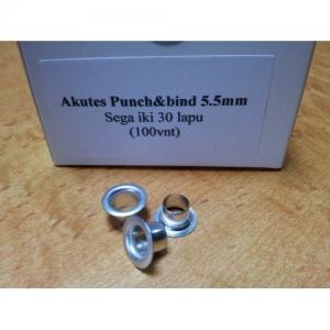 Kniedės 5,5mm iki 30lapų PunchBind (100vnt.) !*