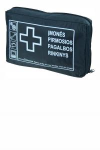 Pirmosios pagalbos vaistinėlės rinkinys (medžiaginė dėž.)