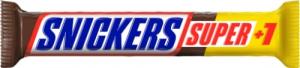 Pieninis šokoladas SNICKERS Super + 1, su nugos bei karamelės įdaru ir skrudintais žemės riešutais,