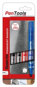 Permanentinis Žymeklis Pentel Pen N60, 1,5 - 7 mm, 4 vnt., įvairių spalvų