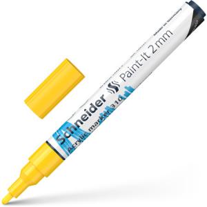 Akrilinis žymeklis SCHNEIDER Paint-it 310, 2 mm, geltona sp.