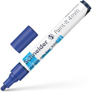 Akrilinis žymeklis SCHNEIDER Paint-it 320, 4 mm, mėlyna sp.