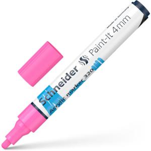 Akrilinis žymeklis SCHNEIDER Paint-it 320, 4 mm, rožinė sp.