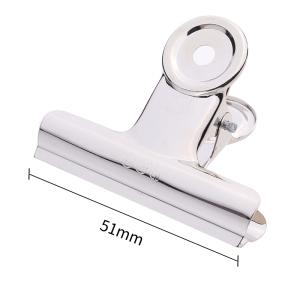 Metalinis spaustukas DELI 51mm sidabrinės spalvos 6vnt/pak